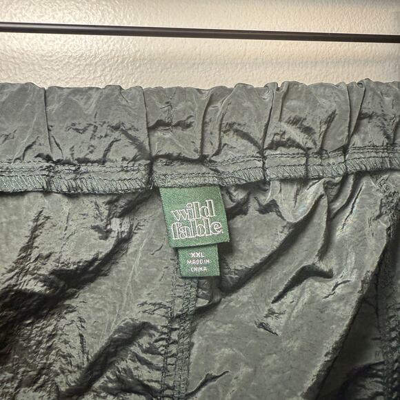Wild Fable Women's Drawstring Parachute Pants Dark Green Size XXL - Picture 4 of 8